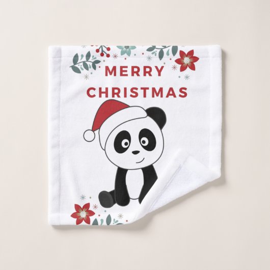 Panda Kerstwinter Washandje (Wasdoekje)
