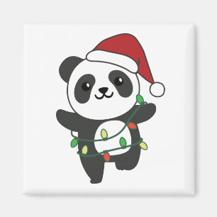 Panda Kerstwinterdieren Pandas Magnet Magneet