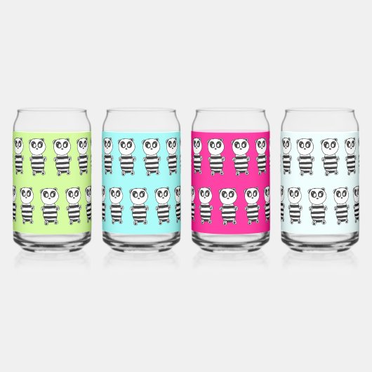 Panda Kinderen Blikvorm Glas (Voorkant)