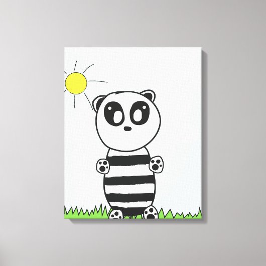 Panda Kinderen Canvas Afdruk (Voorkant)