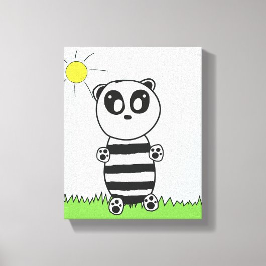 Panda Kinderen Canvas Afdruk (Voorkant)