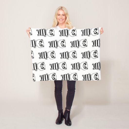 Panda Kinderen Fleece Deken (In situ)