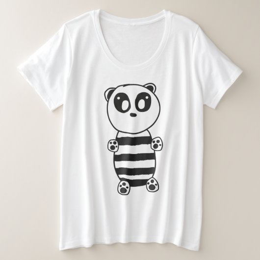 Panda Kinderen Grote Maat T-shirt (Design voorkant)
