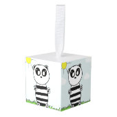 Panda Kinderen Kubus Ornament (Voorkant hoekig)