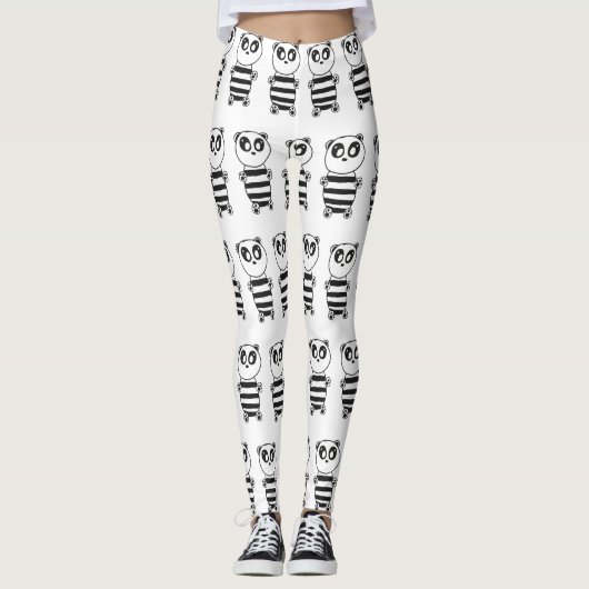 Panda Kinderen Leggings (Voorkant)