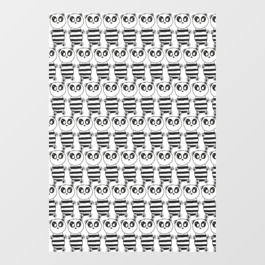 Panda Kinderen Raamsticker (Vel)
