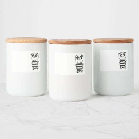 Panda Kinderen Voedselcontainer Etiket (Flessen)