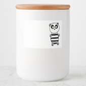 Panda Kinderen Voedselcontainer Etiket (Voorkant)