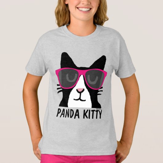 PANDA KITTY T-shirts CAT pour enfants Filles (Devant)