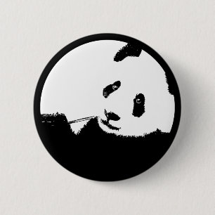 panda. Kleur aanpasbare cirkel. Ronde Button 5,7 Cm