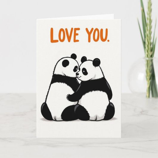 Panda Knuffel Liefde Kaart (Voorkant)