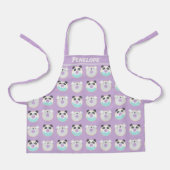 Panda Koala Kawaii Donut Pattern gepersonaliseerd Schort (Voorkant)