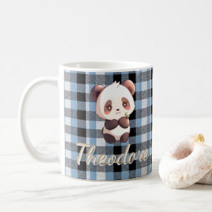 Panda koffiemok, gepersonaliseerde naam geschenkbe koffiemok