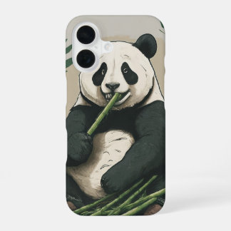 Panda: Kunst van het bamboe eten case iPhone 16 Hoesje