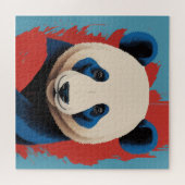 Panda kunstwerk legpuzzel (Horizontaal)