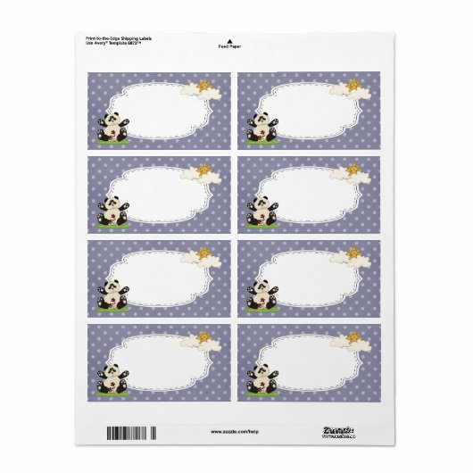Panda Label (Full Sheet)