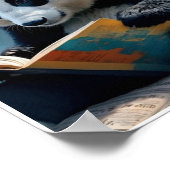 Panda Leesboek Poster Wall Art Home Decor (Hoek)