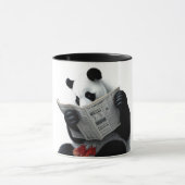 Panda leest de krant mok (Midden)