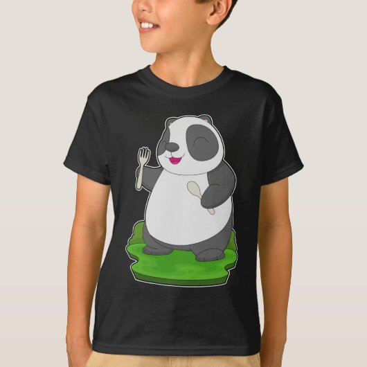 panda-lepelvork t-shirt (Voorkant)