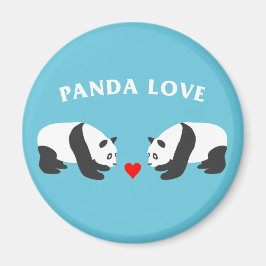 Panda Liefde (Blauw) Magneet