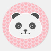 Panda-liefde Ronde Sticker (Voorkant)