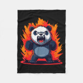 Panda Looking Angry Graphic Funny Panda Kawaii  Fleece Deken (Voorkant)
