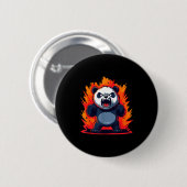 Panda Looking Angry Graphic Funny Panda Kawaii Ronde Button 5,7 Cm (Voorkant /achterkant)