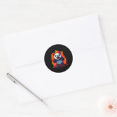 Panda Looking Angry Graphic Funny Panda Kawaii Ronde Sticker (Envelop)