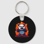 Panda Looking Angry Graphic Funny Panda Kawaii Sleutelhanger (Voorkant)