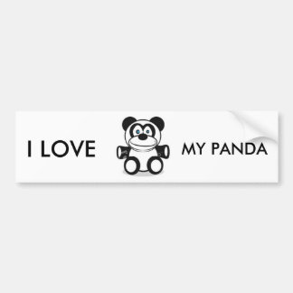 PANDA LOVE BUMPERSTICKER