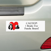 Panda Love Bumpersticker (Op auto)