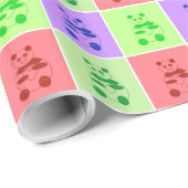 Panda Love Glossy Wrapping Paper Cadeaupapier (Rol Hoek)
