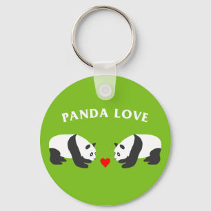 Panda Love (Green) Sleutelhanger