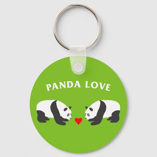 Panda Love (Green) Sleutelhanger (Voorkant)
