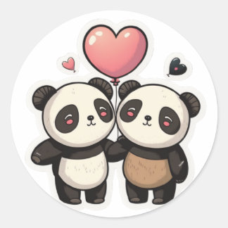 Panda Love: Hands Sticker vasthouden
