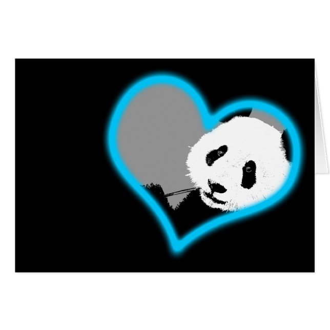 panda love. néon light. (Devant horizontal)