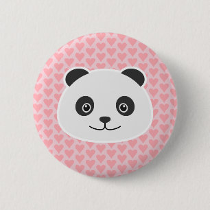 Panda Love Ronde Button 5,7 Cm