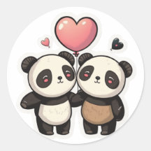 Panda Love : Tenir Sticker Mains