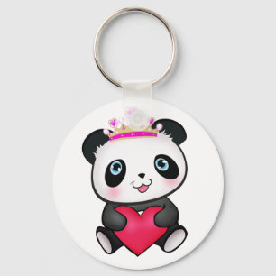 Panda Lover Fan Gift Valentijnsdag Heart Cadeau Sleutelhanger