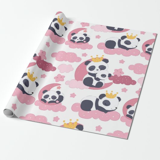 Panda Lover | Ik ben Nickname Panda Cadeaupapier (Uitgerold)