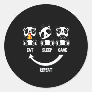 Panda Lover Kalm houden en houden van liefde Pan Ronde Sticker