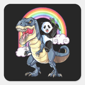 Panda Lover | Kalm houden en houden van liefde Pan Vierkante Sticker