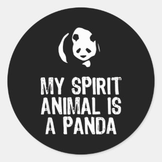 Panda Lover | Mijn gedistilleerde dier is een pand Ronde Sticker