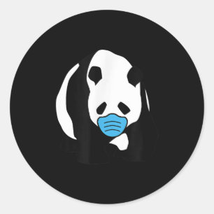 Panda Lover   Schattige Panda Beer Gezichtsmasker Ronde Sticker
