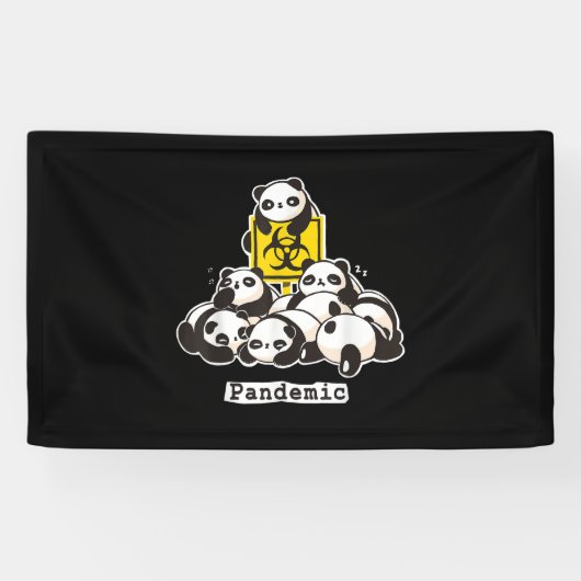 Panda Lovers | Cute Panda Funny Pandemic Spandoek (Horizontaal)