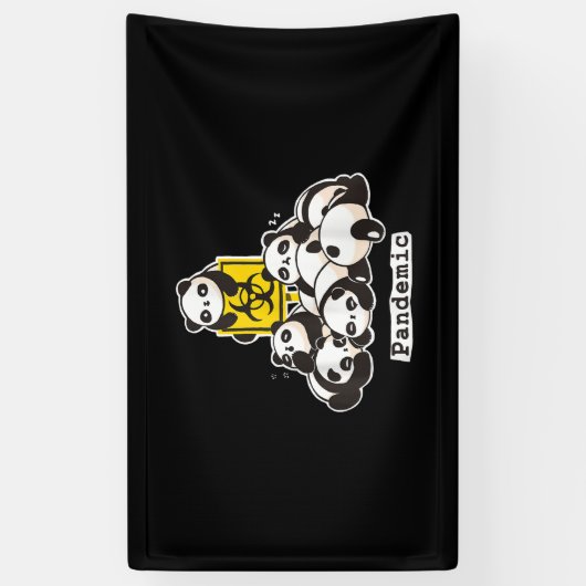 Panda Lovers | Cute Panda Funny Pandemic Spandoek (Verticaal)