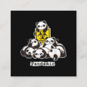 Panda Lovers | Cute Panda Funny Pandemic Vierkante Visitekaartje (Voorkant)
