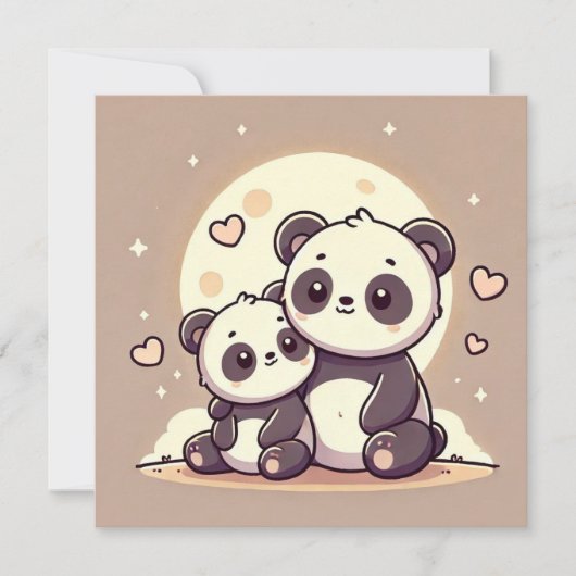 Panda Maan Liefde Kaart (Voorkant)