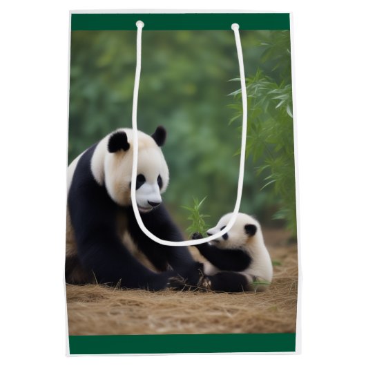 Panda Mama et sac cadeau bébé (Dos)