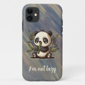 Panda mangeant coque iphone de bambou (Dos)